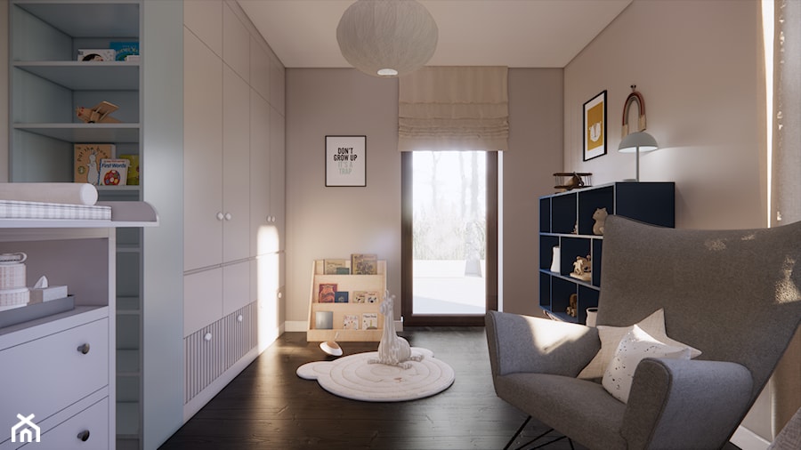 PROJEKT DOMU 150M2 POD WARSZAWĄ W STYLU WABI-SABI - Pokój dziecka - zdjęcie od BETTER HOME INTERIOR DESIGN