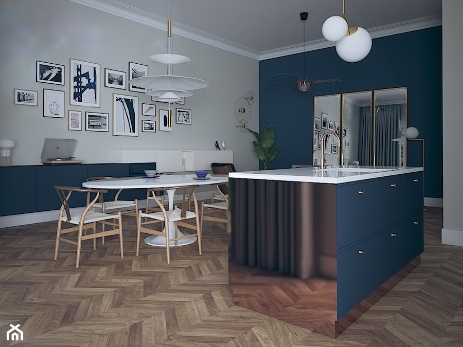 PROJEKT MIESZKANIA 140M² W STYLU EKLEKTYCZNYM - Salon, styl nowoczesny - zdjęcie od BETTER HOME INTERIOR DESIGN