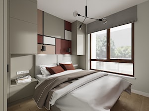 PROJEKT MIESZKANIA 40M² W STYLU NOWOCZESNYM - Sypialnia, styl nowoczesny - zdjęcie od BETTER HOME INTERIOR DESIGN
