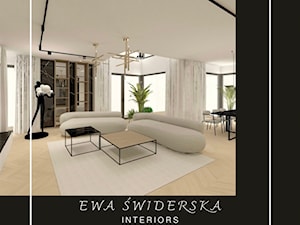 Dom OPOCZNO - Salon, styl nowoczesny - zdjęcie od Ewa Świderska INTERIORS