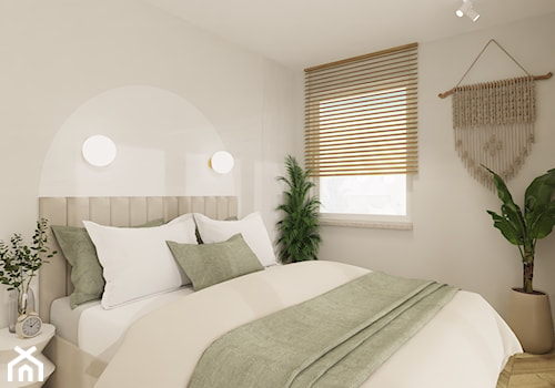 Mieszkanie 67m2 w Zielonej Górze - Sypialnia, styl minimalistyczny - zdjęcie od GAŁECKA DESIGN
