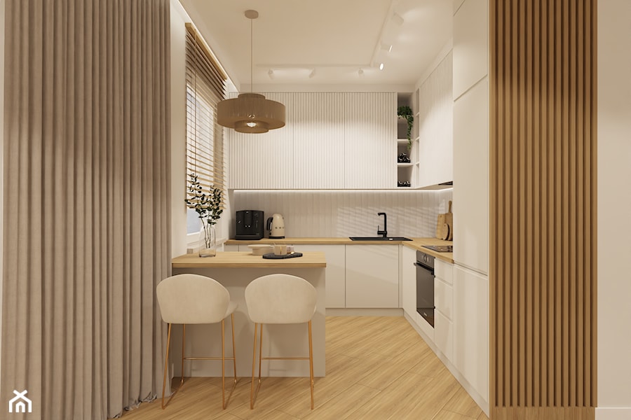 Mieszkanie 67m2 w Zielonej Górze - Kuchnia, styl minimalistyczny - zdjęcie od GAŁECKA DESIGN