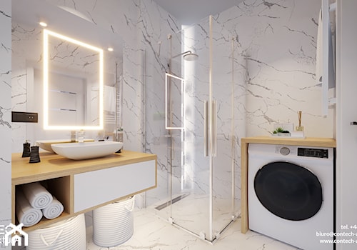 Marmurowa łazienka - zdjęcie od CONTECH Architektura
