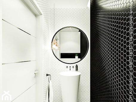 Aranżacje wnętrz - Łazienka: Monochromatyczna toaleta - CONTECH Architektura. Przeglądaj, dodawaj i zapisuj najlepsze zdjęcia, pomysły i inspiracje designerskie. W bazie mamy już prawie milion fotografii!