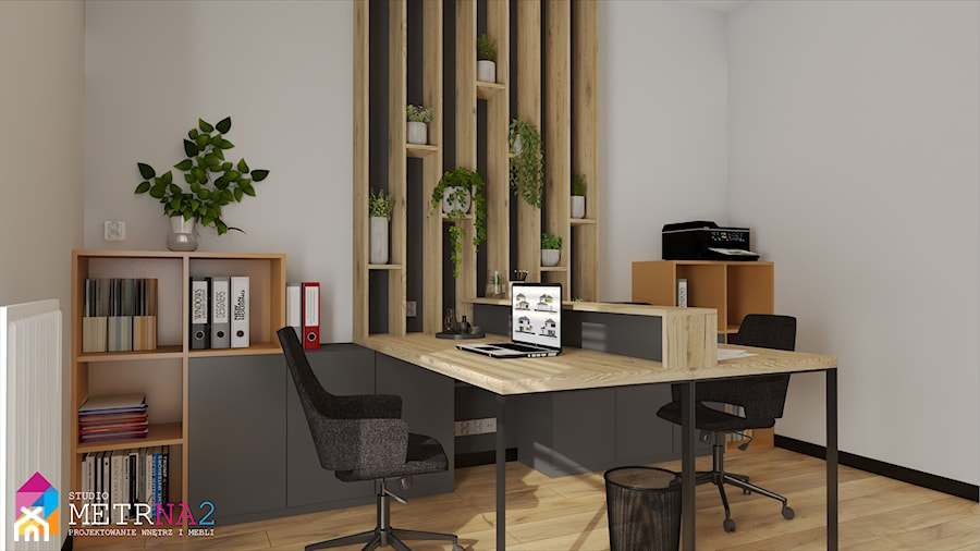 Mieszkanie biuro - zdjęcie od Studio Metr Na 2 - Projektowanie Wnętrz i Mebli