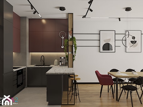 Aranżacje wnętrz - Kuchnia: Mieszkanie biuro - Studio Metr Na 2 - Projektowanie Wnętrz i Mebli. Przeglądaj, dodawaj i zapisuj najlepsze zdjęcia, pomysły i inspiracje designerskie. W bazie mamy już prawie milion fotografii!