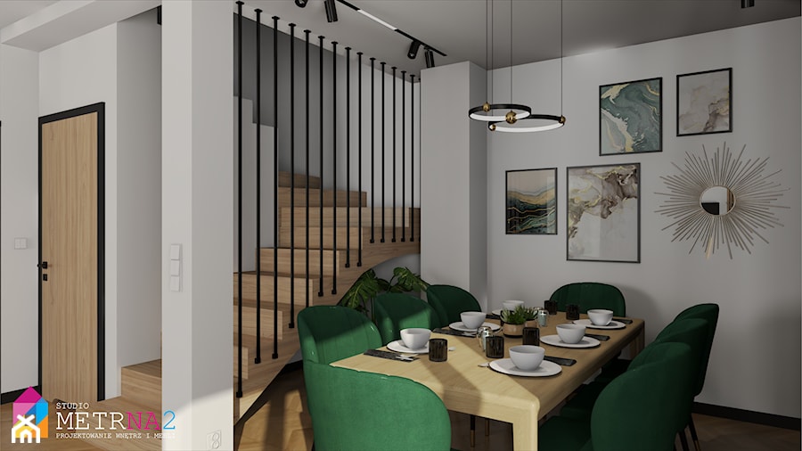 Kuchnia z salonem - zdjęcie od Studio Metr Na 2 - Projektowanie Wnętrz i Mebli