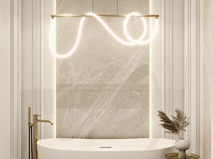 Elegancka łazienka w jasnych kolorach - zdjęcie od Doma Projektowanie Wnętrz