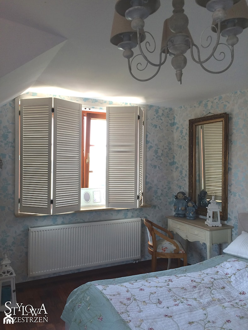 Prowansalski sen - Mała szara sypialnia, styl prowansalski - zdjęcie od Stylowa Przestrzeń - Homebook