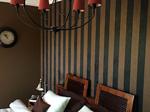 Dom w kolonialnym stylu - Brązowa sypialnia, styl tradycyjny - zdjęcie od Stylowa Przestrzeń