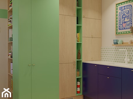 Aranżacje wnętrz - Kuchnia: Zielono niebieska kuchnia w stylu pop - Kolorowy projekt Katarzyny - projektowanie wnętrz . Przeglądaj, dodawaj i zapisuj najlepsze zdjęcia, pomysły i inspiracje designerskie. W bazie mamy już prawie milion fotografii!
