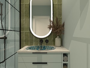 Projekt mieszkania 70m2 - Łazienka, styl vintage - zdjęcie od Kolorowy projekt Katarzyny - projektowanie wnętrz