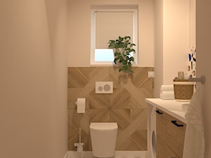 WC w domu z płytkami lastryko - zdjęcie od Kolorowy projekt Katarzyny - projektowanie wnętrz