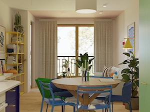 Widok z kuchni na salon - zdjęcie od Kolorowy projekt Katarzyny - projektowanie wnętrz