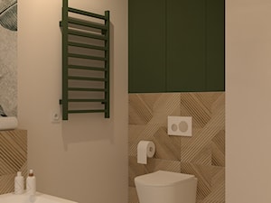 Zielona łazienka - zdjęcie od Kolorowy projekt Katarzyny - projektowanie wnętrz