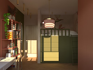 Łóżko na mini antresoli - zdjęcie od Kolorowy projekt Katarzyny - projektowanie wnętrz