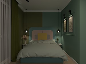 Projekt mieszkania 70m2 - Sypialnia, styl vintage - zdjęcie od Kolorowy projekt Katarzyny - projektowanie wnętrz