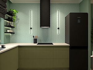 Projekt mieszkania 70m2 - Kuchnia, styl vintage - zdjęcie od Kolorowy projekt Katarzyny - projektowanie wnętrz