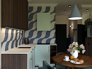 Kuchnia połączona z salonem - zdjęcie od Kolorowy projekt Katarzyny - projektowanie wnętrz