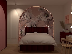 Sypialnia z motywem łuku - zdjęcie od Kolorowy projekt Katarzyny - projektowanie wnętrz