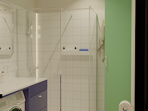 Prysznic w łazience w stylu Memphis - zdjęcie od Kolorowy projekt Katarzyny - projektowanie wnętrz