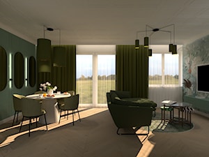 Projekt mieszkania 70m2 - Salon, styl vintage - zdjęcie od Kolorowy projekt Katarzyny - projektowanie wnętrz