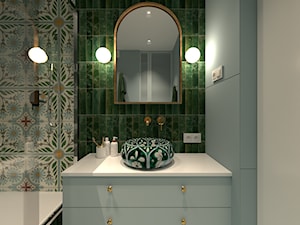 Łazienka z meksykańską umywalką - zdjęcie od Kolorowy projekt Katarzyny - projektowanie wnętrz