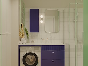 Łazienka w stylu memphis. - zdjęcie od Kolorowy projekt Katarzyny - projektowanie wnętrz