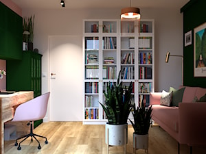 Gabinet w mieszkamiu - zdjęcie od Kolorowy projekt Katarzyny - projektowanie wnętrz