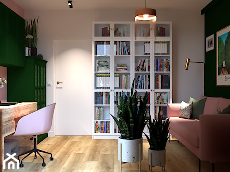 Aranżacje wnętrz - Biuro: Gabinet w mieszkamiu - Kolorowy projekt Katarzyny - projektowanie wnętrz . Przeglądaj, dodawaj i zapisuj najlepsze zdjęcia, pomysły i inspiracje designerskie. W bazie mamy już prawie milion fotografii!