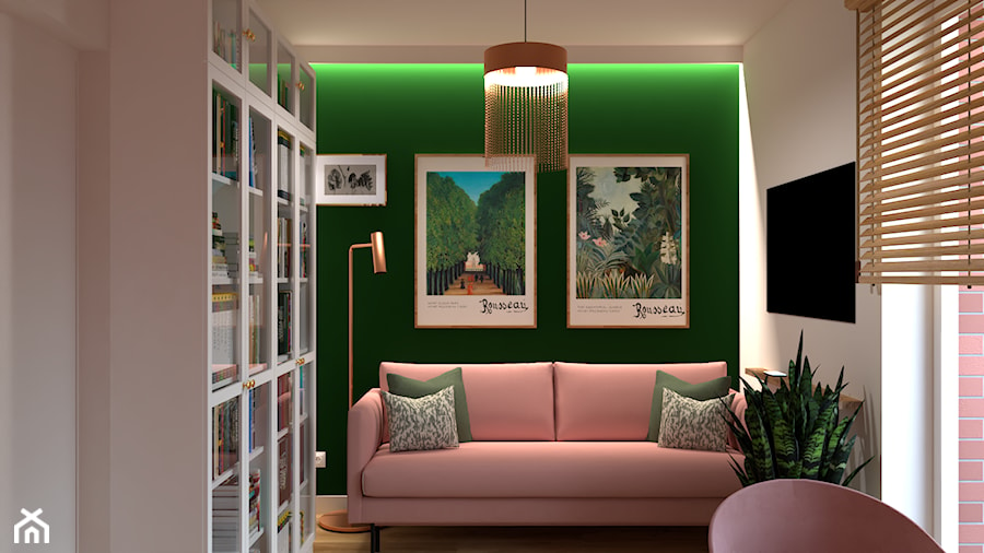 Gabinet w mieszkaniu - zdjęcie od Kolorowy projekt Katarzyny - projektowanie wnętrz