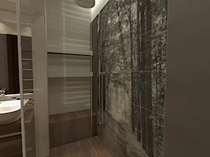 łazienka z lasem - Łazienka - zdjęcie od Anna Mormon ARTDEKOR - STUDIO PROJEKTOWE