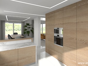 Widok kuchni z projektu domu piętrowego Cyprysik 1 - zdjęcie od ArchDOM Pracownia Projektowa