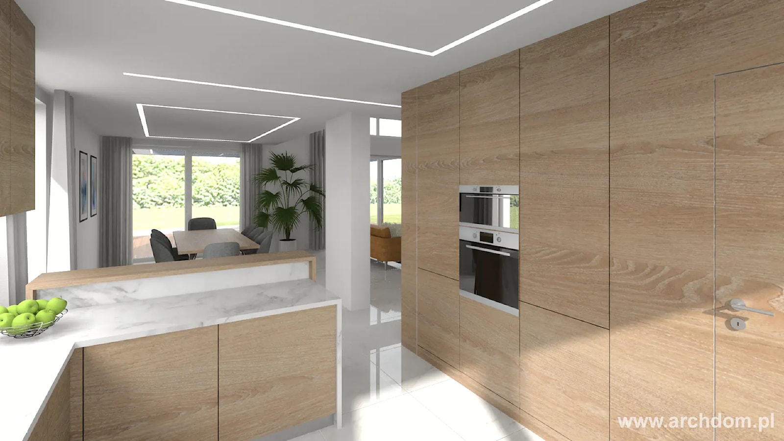 Widok kuchni z projektu domu piętrowego Cyprysik 1 - zdjęcie od ArchDOM Pracownia Projektowa - Homebook