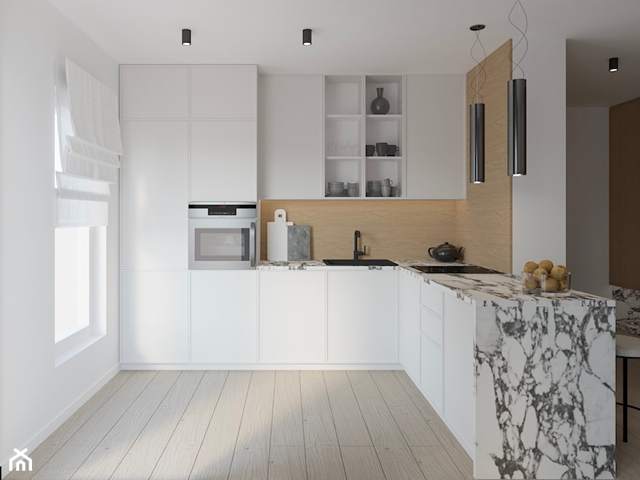 Projekt mieszkania trzypokojowego - Kuchnia - zdjęcie od Yoku Interior