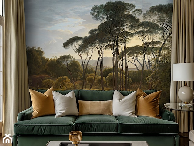 Tapeta inspirowana naturą - włoski krajobraz ze starego obrazu