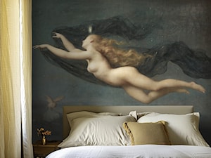 Tapeta z symbolicznym obrazem nad łóżkiem w sypialni - zdjęcie od Artemania - artystyczne tapety i pościel