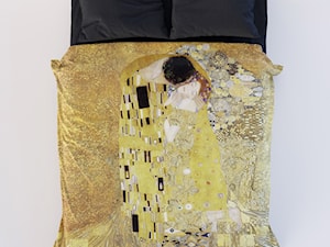 Romantyczna pościel z obrazem Klimta "Pocałunek" - bawełna satynowa premium
