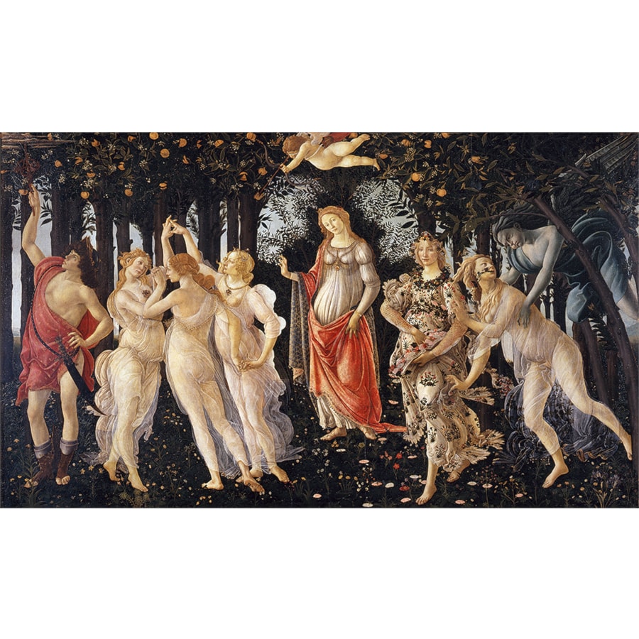 Tapeta na wymiar z renesansowym obrazem "Primavera" Sandro Botticellego - zdjęcie od Artemania - artystyczne tapety i pościel - Homebook