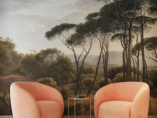 Tapeta na wymiar w stylu retro - włoski krajobraz ze starego obrazu