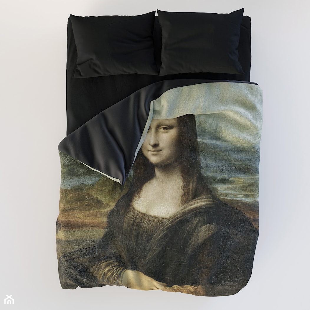 Artystyczna pościel bawełniana retro z "Mona Lisą" - zdjęcie od Artemania - artystyczne tapety i pościel - Homebook