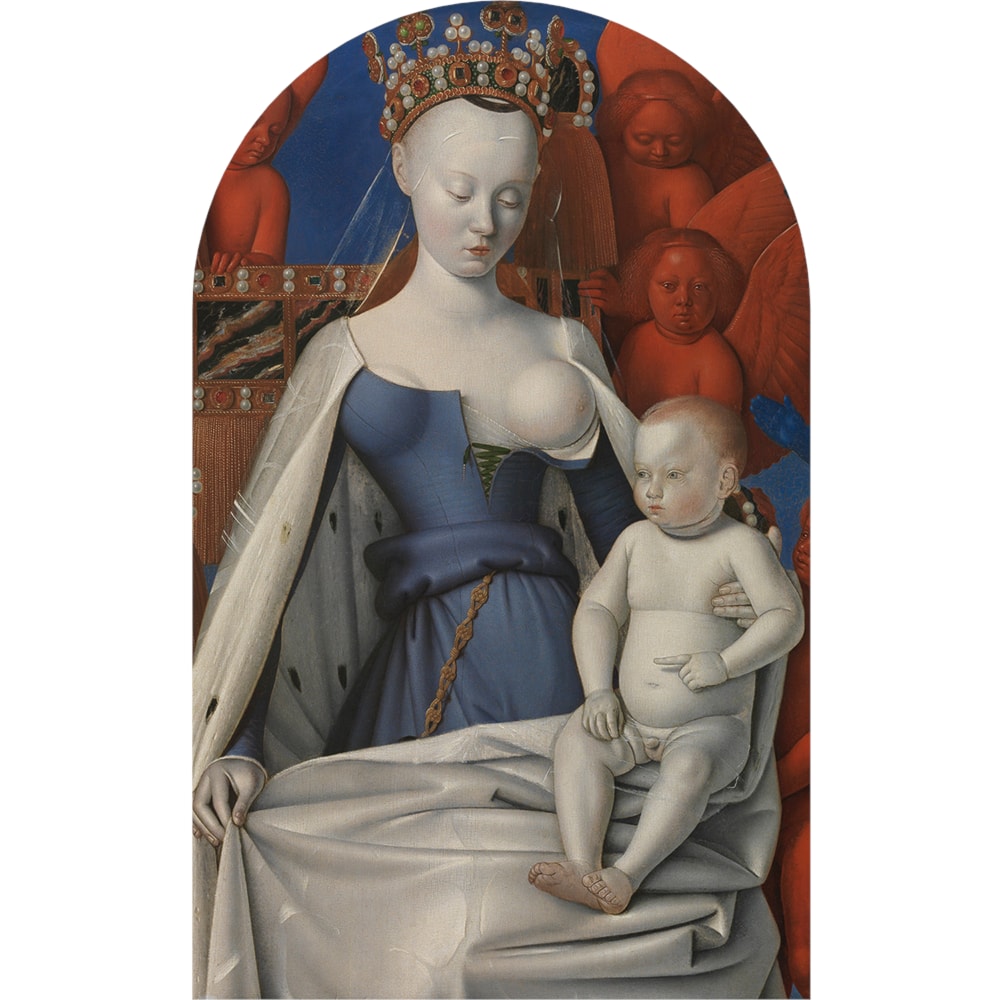 Tapeta portal ze średniowiecznym obrazem Madonny z dzieciątkiem - zdjęcie od Artemania - artystyczne tapety i pościel - Homebook