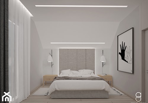 Sypialnia beige czy anracyt? - zdjęcie od ANNA ORLIKOWSKA ARCHITEKTURA WNĘTRZ