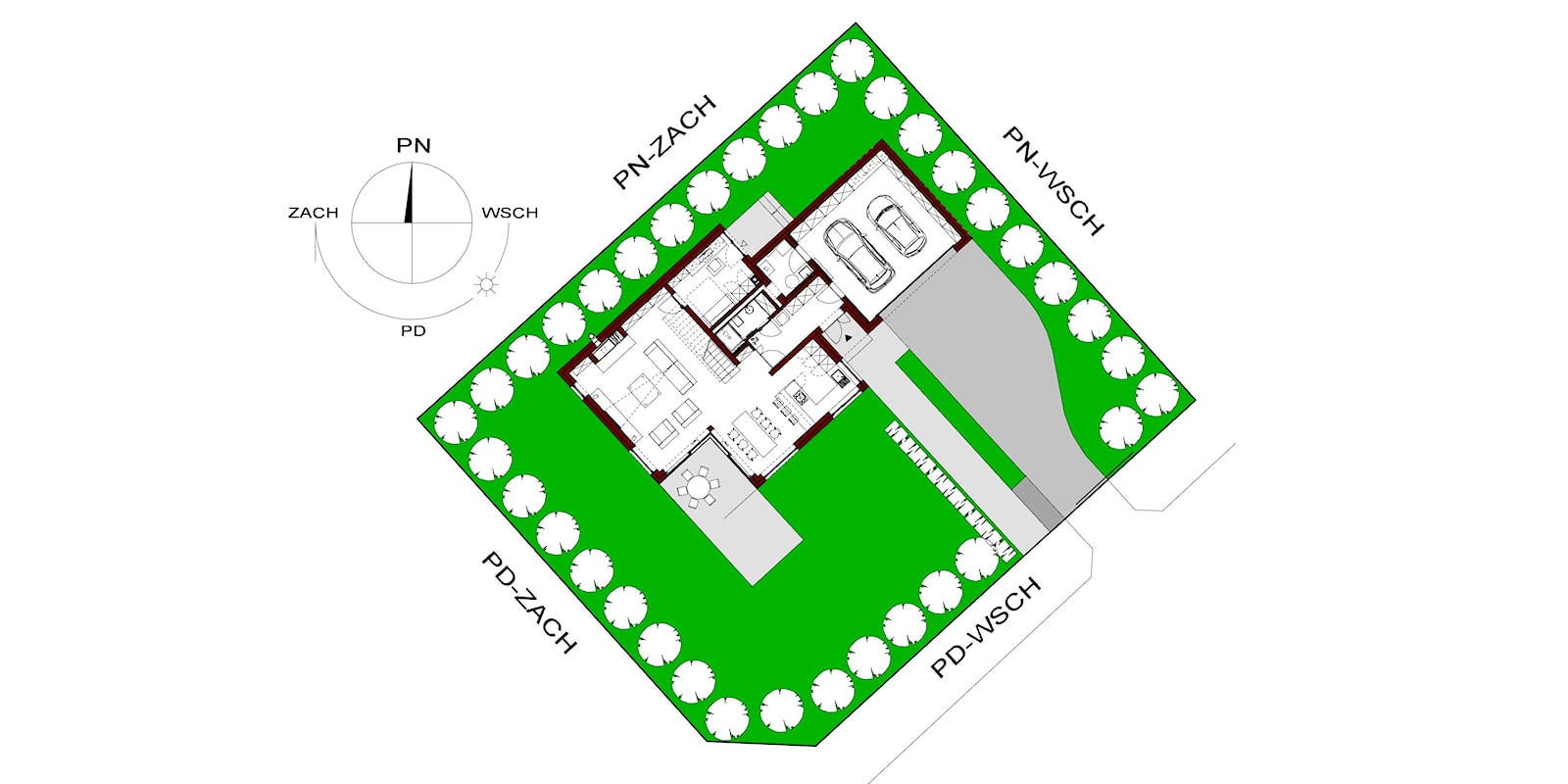 zagospodarowanie działki - zdjęcie od ŁUKASZ ŁADZIŃSKI ARCHITEKT - Homebook