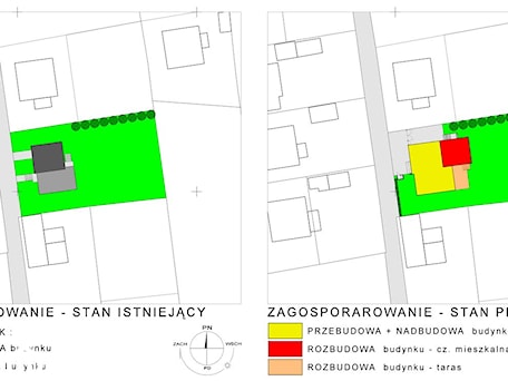 Aranżacje wnętrz - Domy: projekt zagospodarowania działki - instniejacy / projektowany - ŁUKASZ ŁADZIŃSKI ARCHITEKT. Przeglądaj, dodawaj i zapisuj najlepsze zdjęcia, pomysły i inspiracje designerskie. W bazie mamy już prawie milion fotografii!