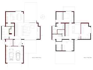 rzut PARTERU, rzut PIĘTRA - zdjęcie od ŁUKASZ ŁADZIŃSKI ARCHITEKT