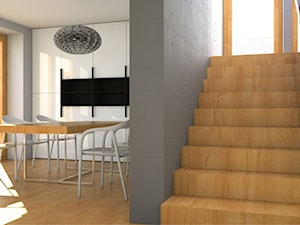 projekt wnętrza domu jednorodzinnego - Jadalnia, styl nowoczesny - zdjęcie od ŁUKASZ ŁADZIŃSKI ARCHITEKT