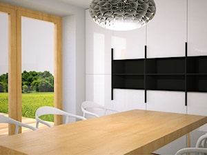 projekt wnętrza domu jednorodzinnego - Jadalnia, styl nowoczesny - zdjęcie od ŁUKASZ ŁADZIŃSKI ARCHITEKT
