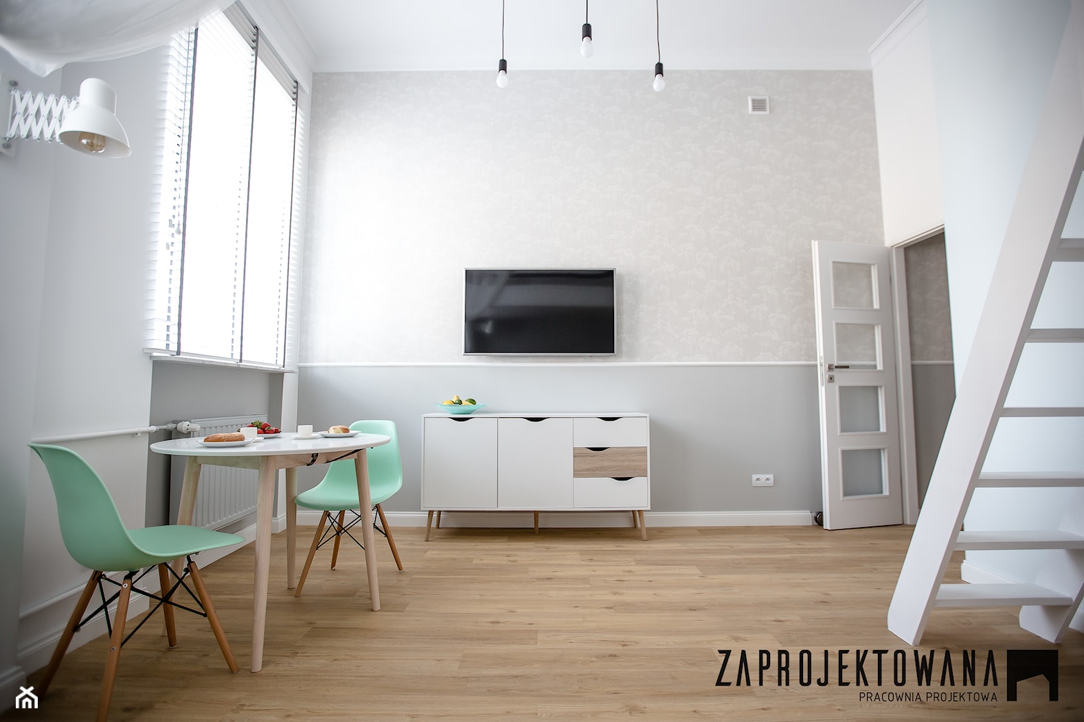 Apartament w stylu skandynawskim - Sypialnia, styl skandynawski - zdjęcie od ZAPROJEKTOWANA - Homebook