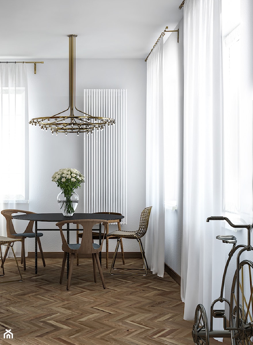 Mieszkanie na Powiślu - Średnia biała jadalnia, styl nowoczesny - zdjęcie od Wiktoria Ginter